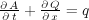 $ {\partial\,A\over\partial\,t} + {\partial\,Q\over\partial\,x} = q $